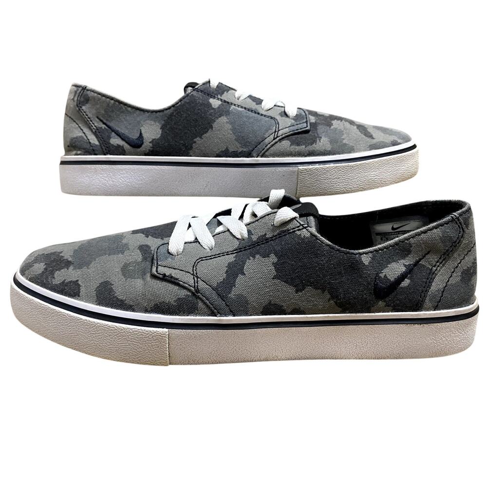 NIKE Poler Camp Vibes Army Camo Low-Top Canvas Sneakers Men's 8.5